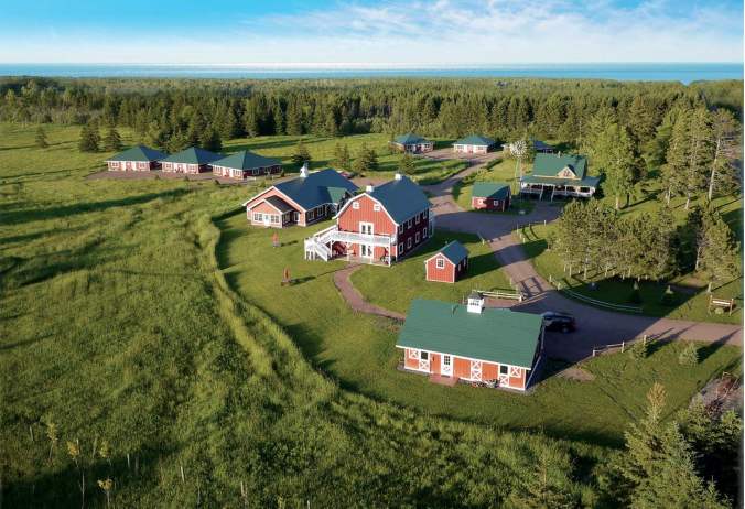 aerial view of Madeline Island School of the Arts, Wisconsin campus